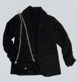 FRKU9192 B glitterblazer ZWART ( 6pcs)