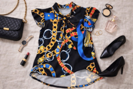 FRart29184 blouse zwart (6pcs)