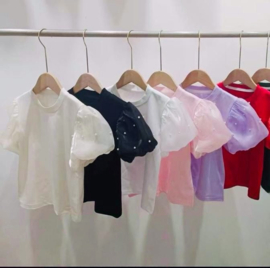 ZMCN8243 parelshirt  OFFWHITE  ( 5pcs)