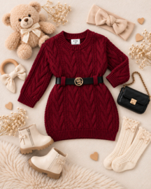 FRBK7008BB jurk BORDEAUX  ( 6pcs)