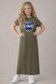 ZM3983 maxi-jurk  Armygreen (6pcs)