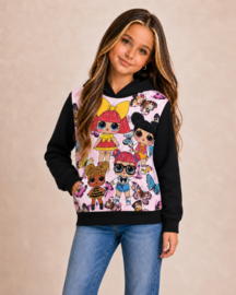 FRIT1813 hoodie zwart   (8pcs)