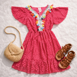 ZM5286 IBIZA jurk FUCHSIA  (7pcs).