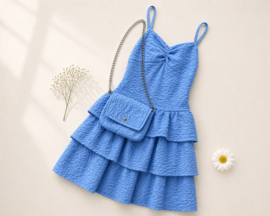 FRKU70627 jurk AQUA ( 6pcs)