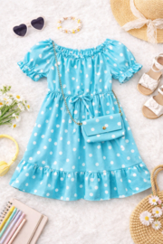 FRKU2771 jurk  AQUA ( 6pcs)