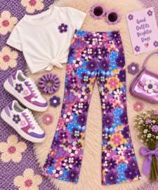 FRSQ22374 flaredpants LILA ( 6pcs)