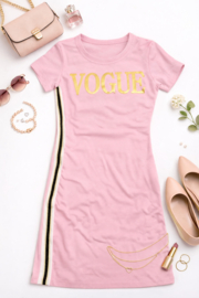 FRCH255 jurk VOGUE ROZE   (7pcs)