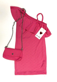 FRKU7753 jurk   FUCHSIA  ( 6pcs)