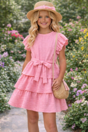 FRKU70567  jurk  ROZE  ( 6pcs)