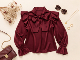 FRKU70263 blouse  BORDEAUX  ( 6pcs)