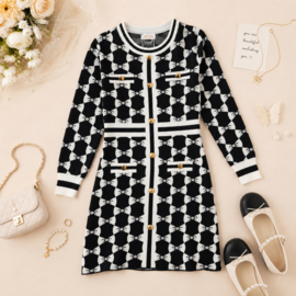 FRHS3008 jurk  ZWART   ( 6pcs)