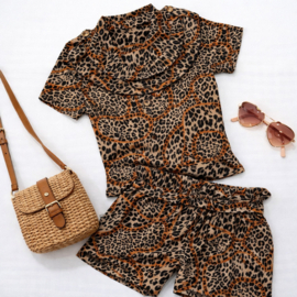 ZM5343/5346 set shirt+ short  BRONS ( 7pcs)