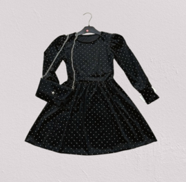 FRKU222 glitterjurk ZWART  ( 6 pcs)