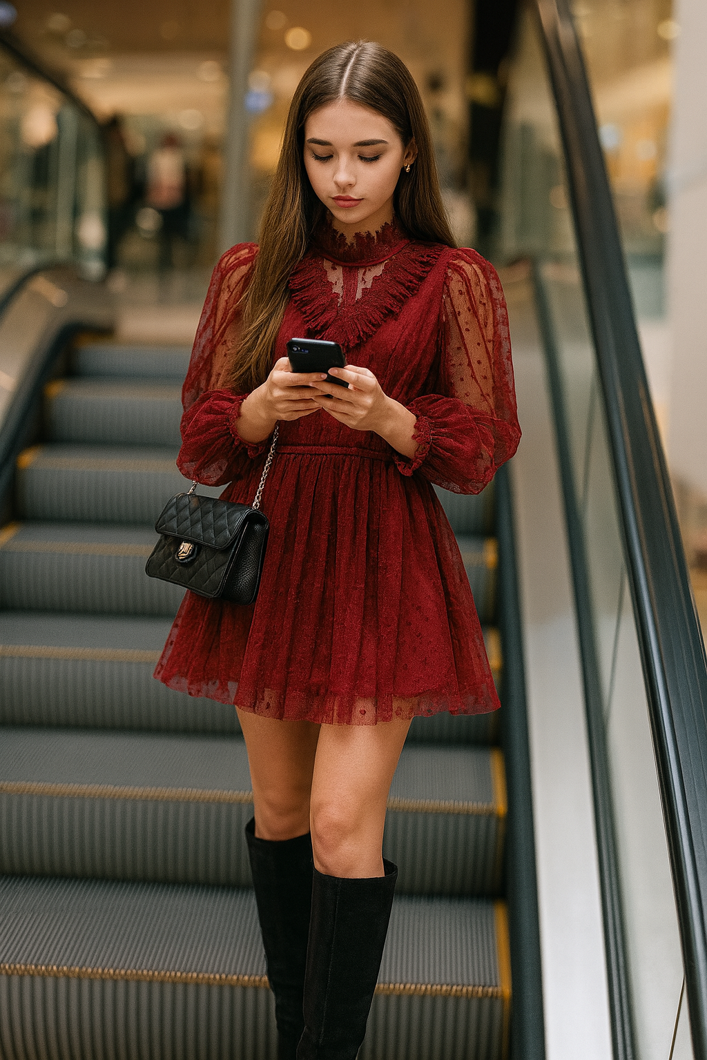 FRYYM019 jurk bordeaux  (6pcs)
