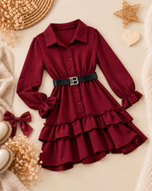 FRKU71113 jurk BORDEAUX ( 6pcs(