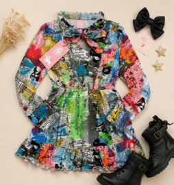 ZM5269 jurk colourfull (7pcs)