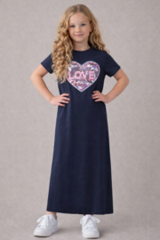 ZM3983 maxi-jurk  Marine  (6pcs)