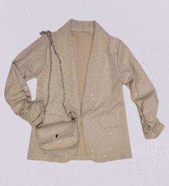 FRKU9192 B glitterblazer BEIGE  ( 6pcs)