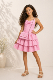 FRKU70627 jurk  ROZE  ( 6pcs)