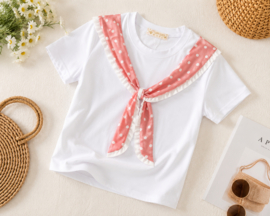 FRHS2349 shirt WIT /ROZE  (6pcs).