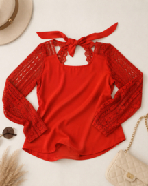 FRNS9920 blouse rood (6pcs)