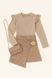 FRKU70008jurk BEIGE ( 6pcs)
