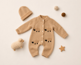 ZMB8990 onesie   BEIGE ( 4pcs)