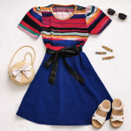 FR JULIA jurk kobalt  (6pcs)