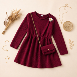 FRKU70917 jurk BORDEAUX ( 6pcs)