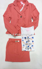 ZM3975 koraal/roze  rok (7pcs)