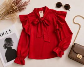 FRKU70263 blouse  ROOD ( 6pcs)
