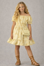 FRKU7120 jurk  GEEL  ( 6pcs)