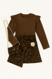 FRKU70008 jurk  CHOCO ( 6pcs)