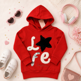 FRart1011  Sweatjurk  rood(6pcs)