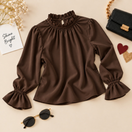 FRKU71651 blouse CHOCO  (6pcs)