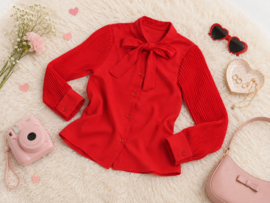 FRKU9824 blouse ROOD ( 6pcs)