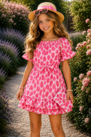 FRKU7122 jurk  ROZE ( 6pcs)