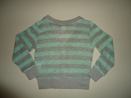 ZM3676 vest met streep mint groen/grijs(7pcs)