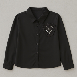 FRHS0628 blouse ZWART ( 6pcs)