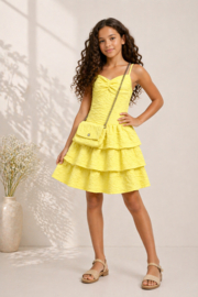 FRKU70627 jurk  GEEL ( 6pcs)
