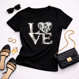 ZM5323 shirt ZWART/WIT  (7pcs)