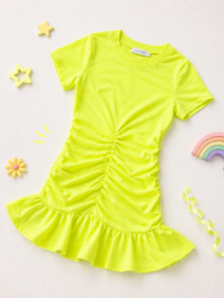 FRCH084 jurk NEON GEEL (7pcs)