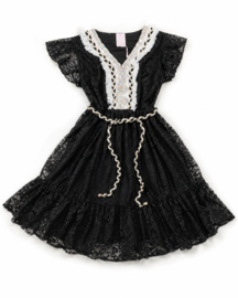 ZM5287 IBIZA jurk ZWART  (7pcs).