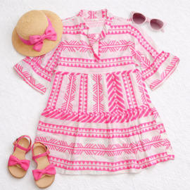 FRKU5657 jurk  FUCHSIA   (6pcs)