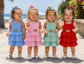 FRKU523BB jurkje BLAUW (6PCS)
