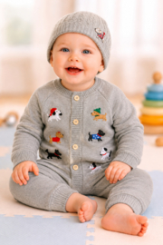 ZMB8953 onesie  GRIJS ( 4pcs)