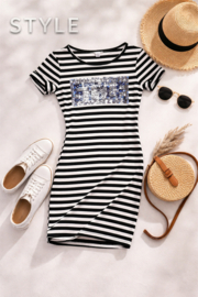 ZM5238 jurk NAVY  (6pcs)