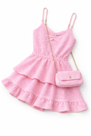 FRKU70627 jurk  ROZE  ( 6pcs)