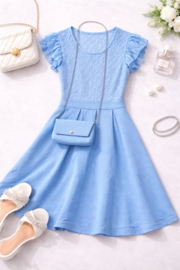 FRKU70467 jurk   AQUA   ( 6pcs )