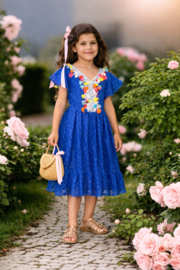 ZM5286 IBIZA jurk BLAUW  (7pcs).